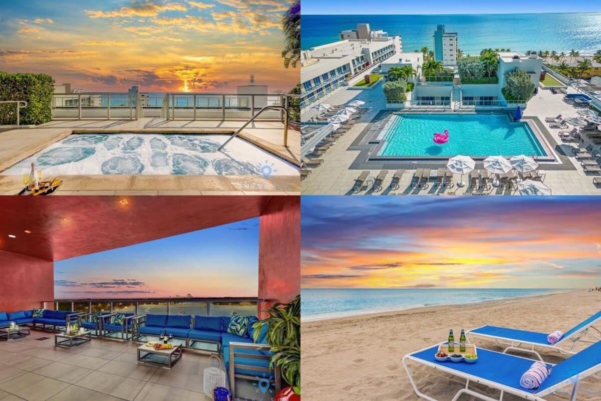 NEW!! Beachfront Condo Resort - ROOFTOP POOL Hollywood Exterior foto